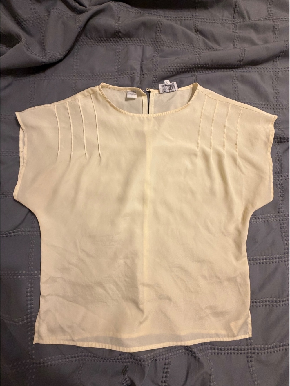 Anne Klein Cream Polyester Blouse Size 10